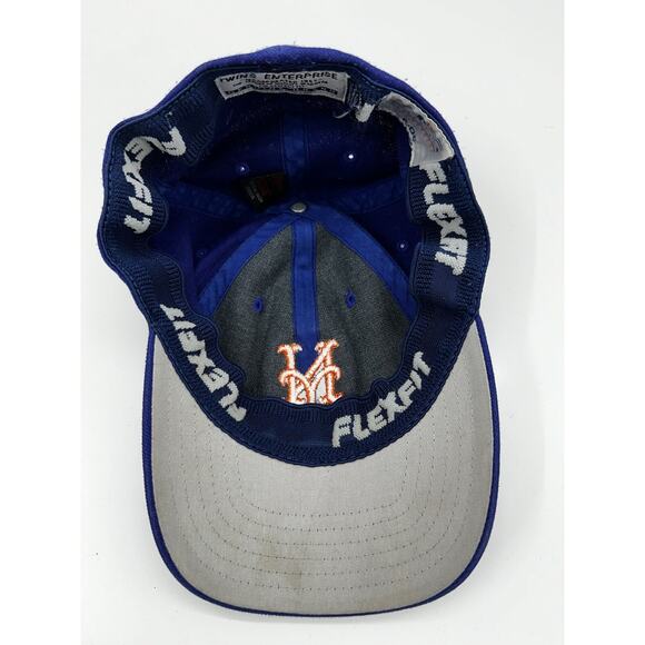 Twins Enterprise Kids MLB New York Mets Baseball Hat Blue Flexfit Fitted Cap - Picture 5 of 12